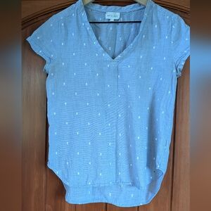 Bella Dahl Blue Relaxed Short Sleeve Tee